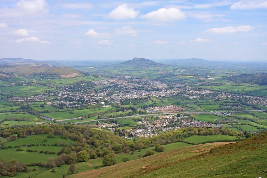 A view of Abergavenny in Wales 